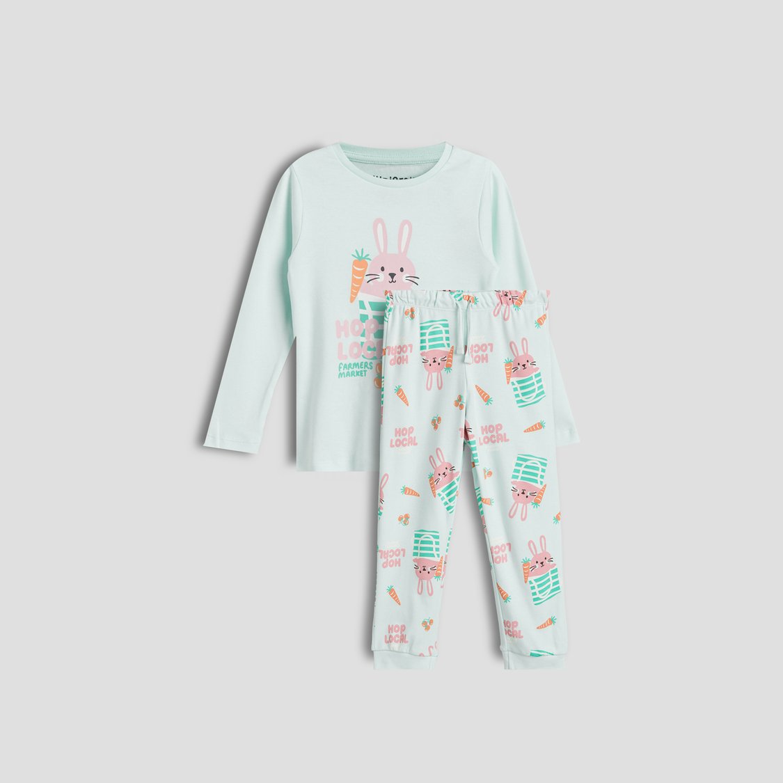 Juniors Printed T-shirt with Pyjama Set