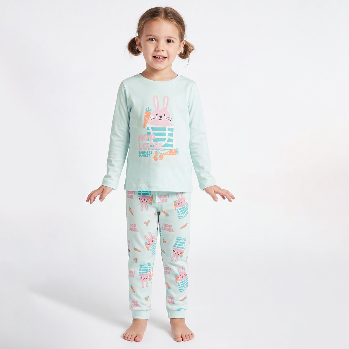 Juniors Printed T-shirt with Pyjama Set