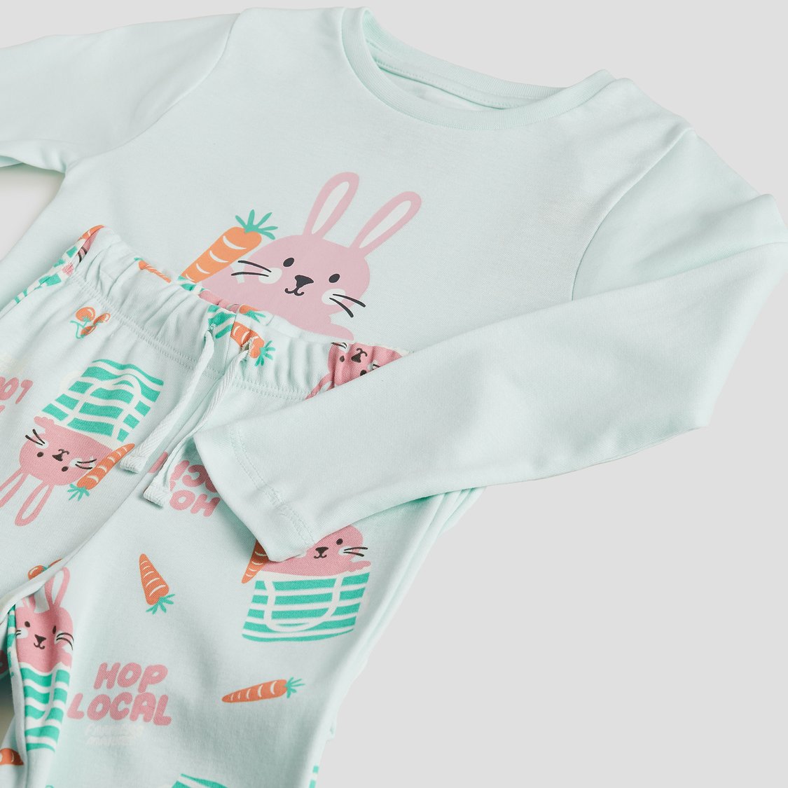 Juniors Printed T-shirt with Pyjama Set