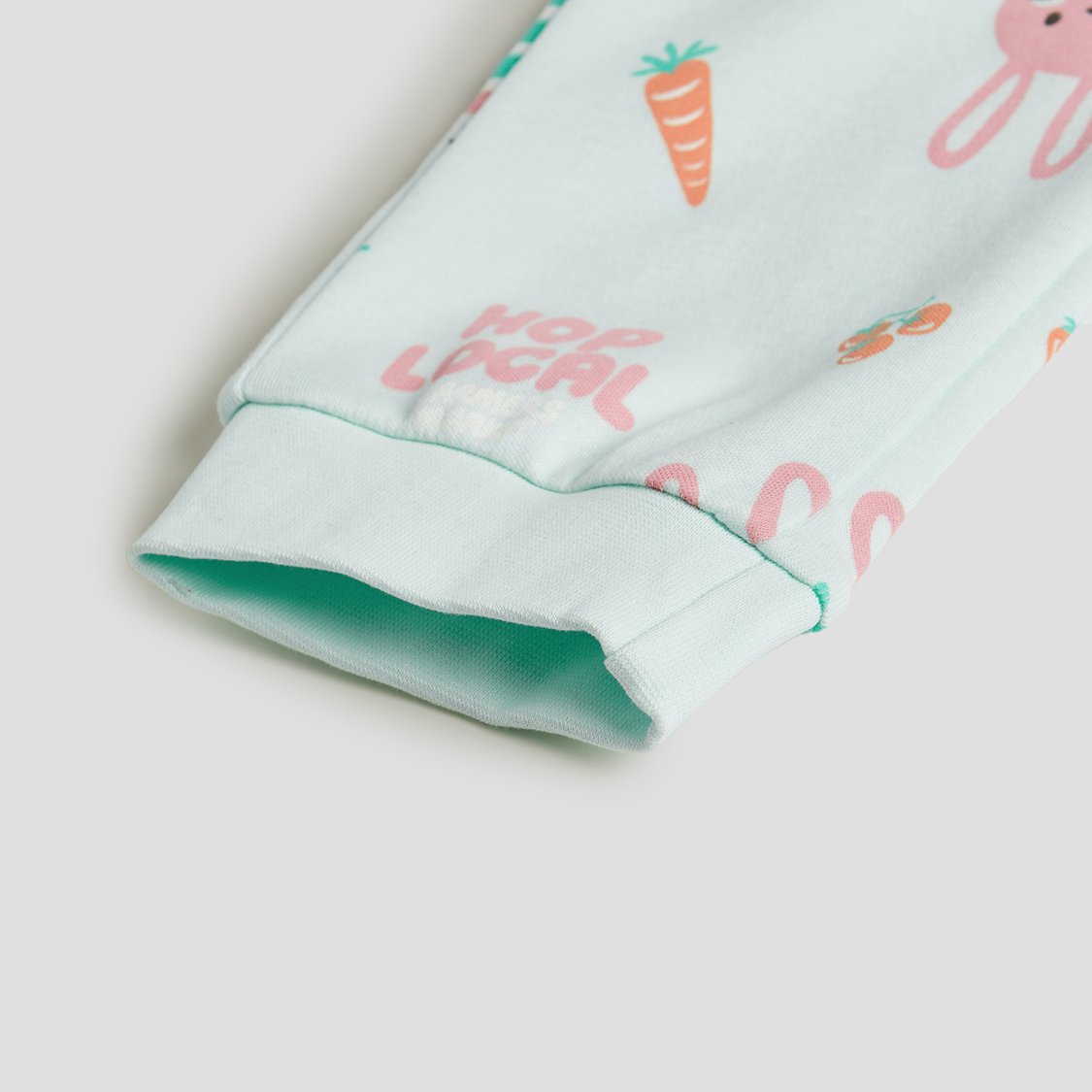 Juniors Printed T-shirt with Pyjama Set