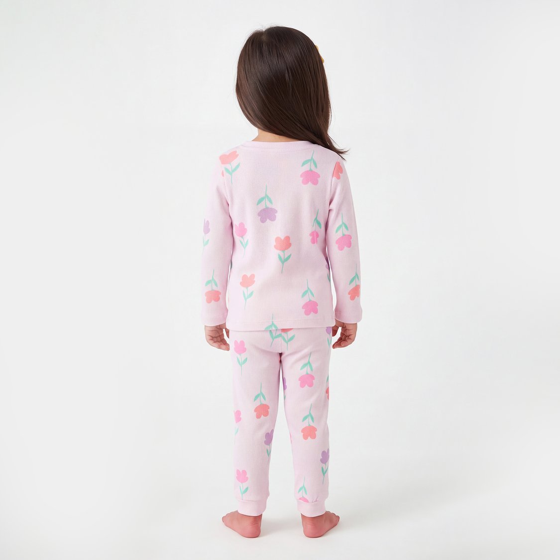 Juniors Floral Print T-shirt with Pyjama Set
