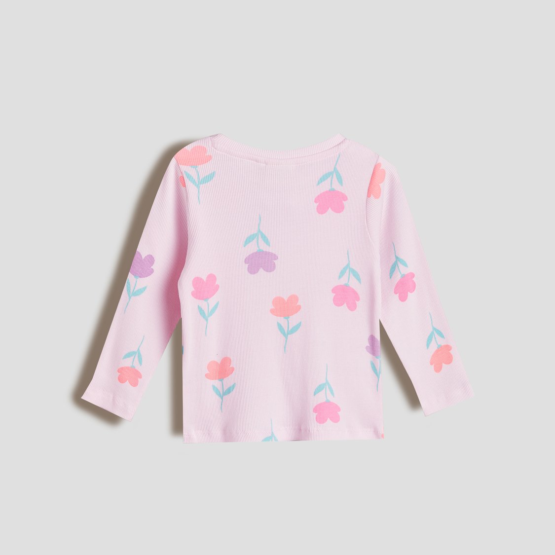Juniors Floral Print T-shirt with Pyjama Set