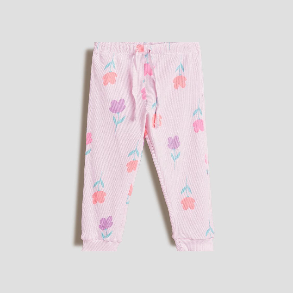 Juniors Floral Print T-shirt with Pyjama Set