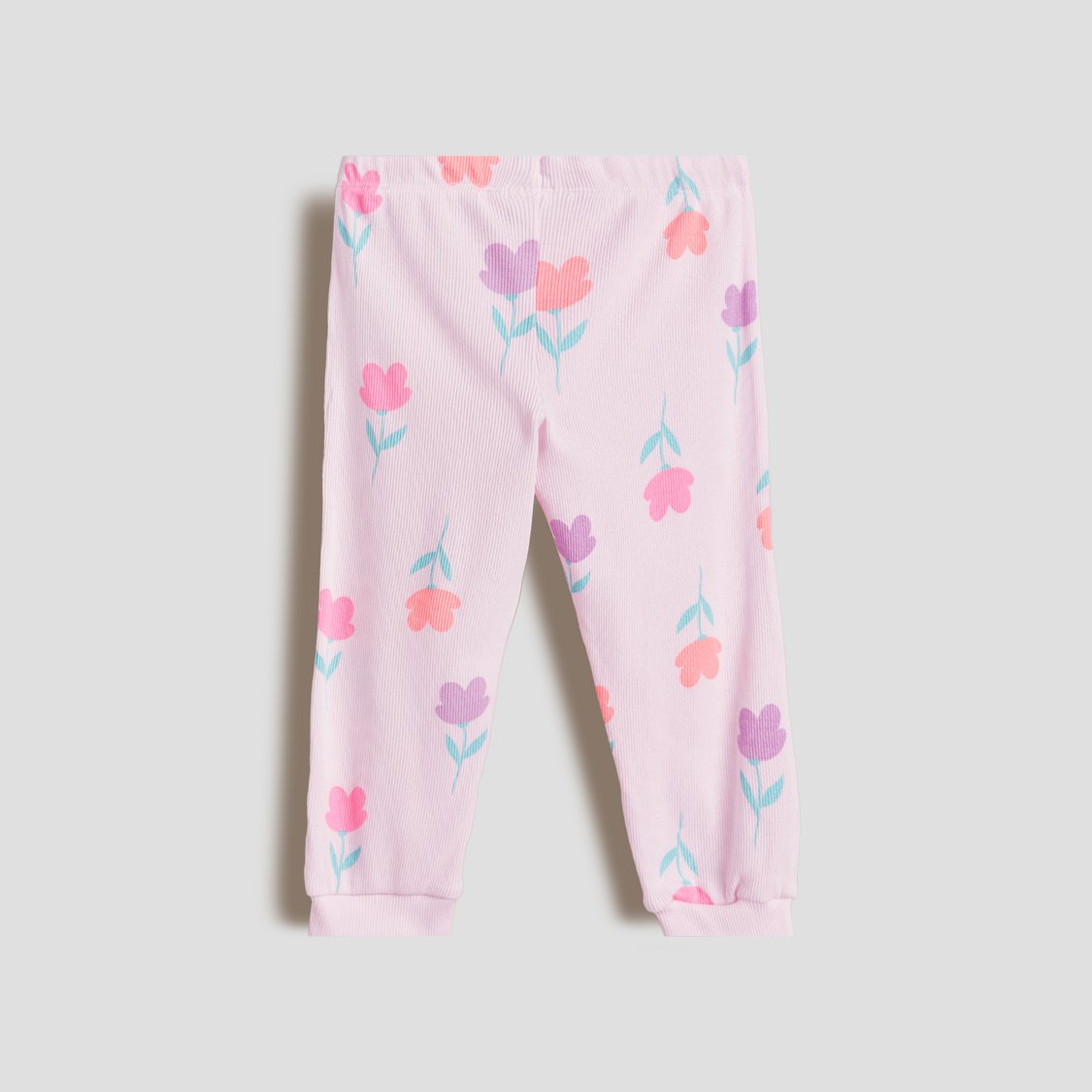 Juniors Floral Print T-shirt with Pyjama Set