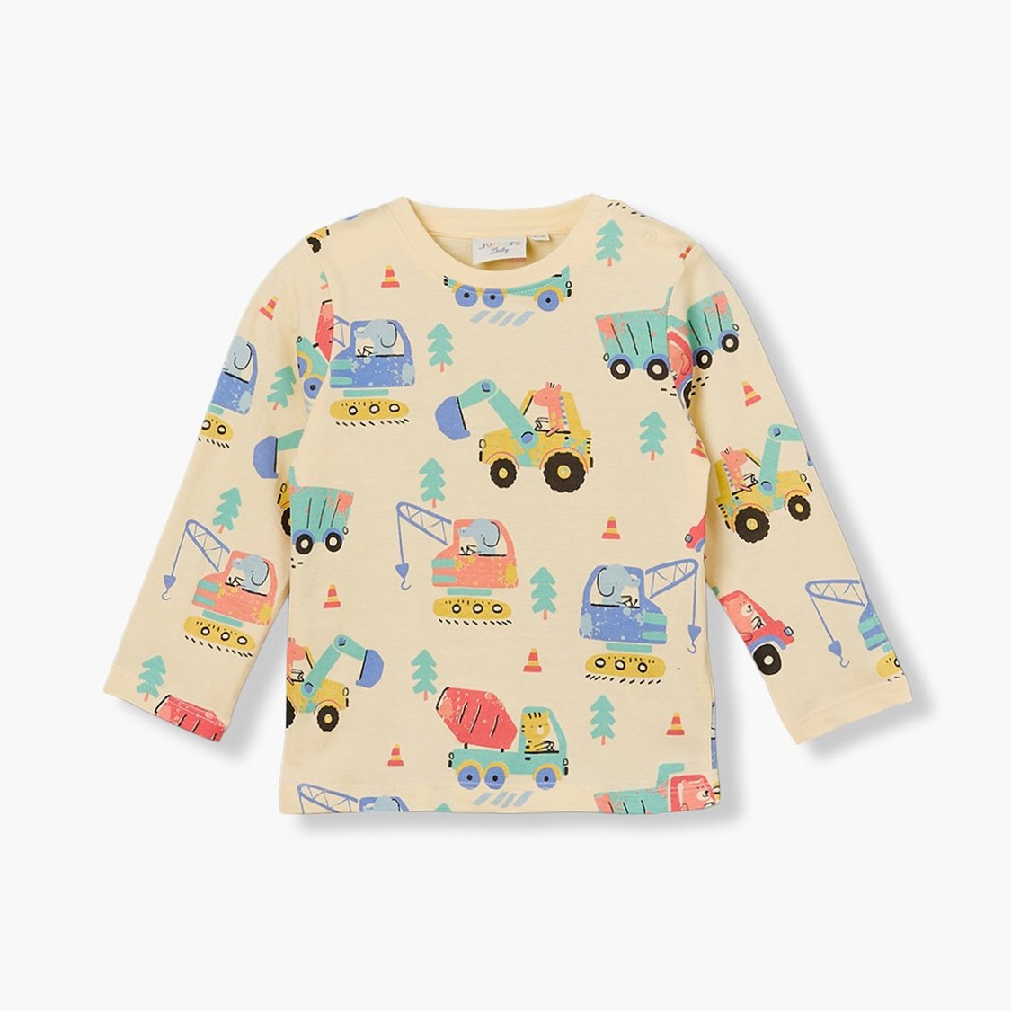 Juniors Construction Vehicle Print T-shirt