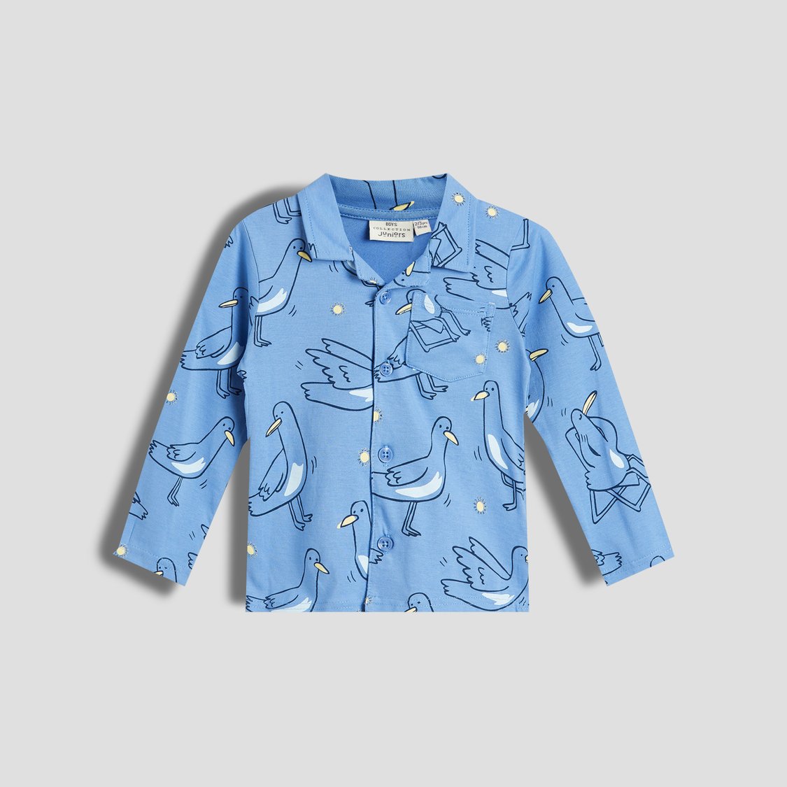 Juniors Printed Shirt with Pyjama Set