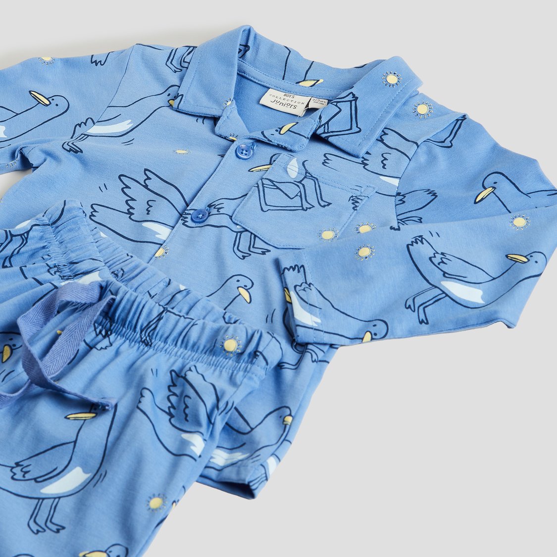 Juniors Printed Shirt with Pyjama Set