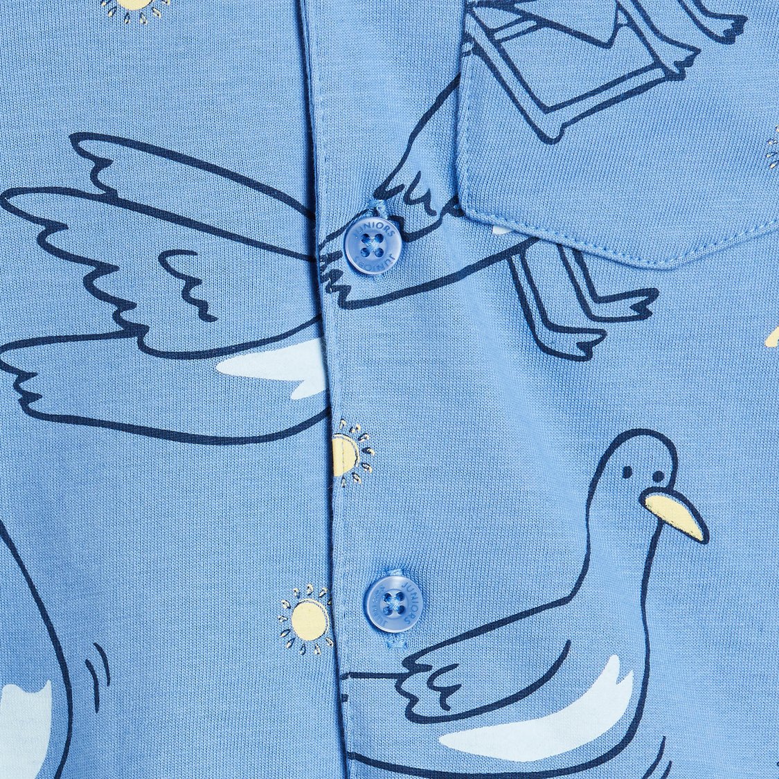Juniors Printed Shirt with Pyjama Set