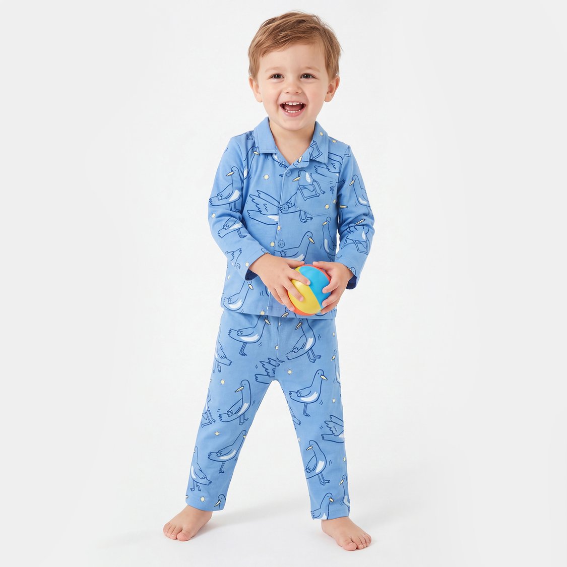 Juniors Printed Shirt with Pyjama Set