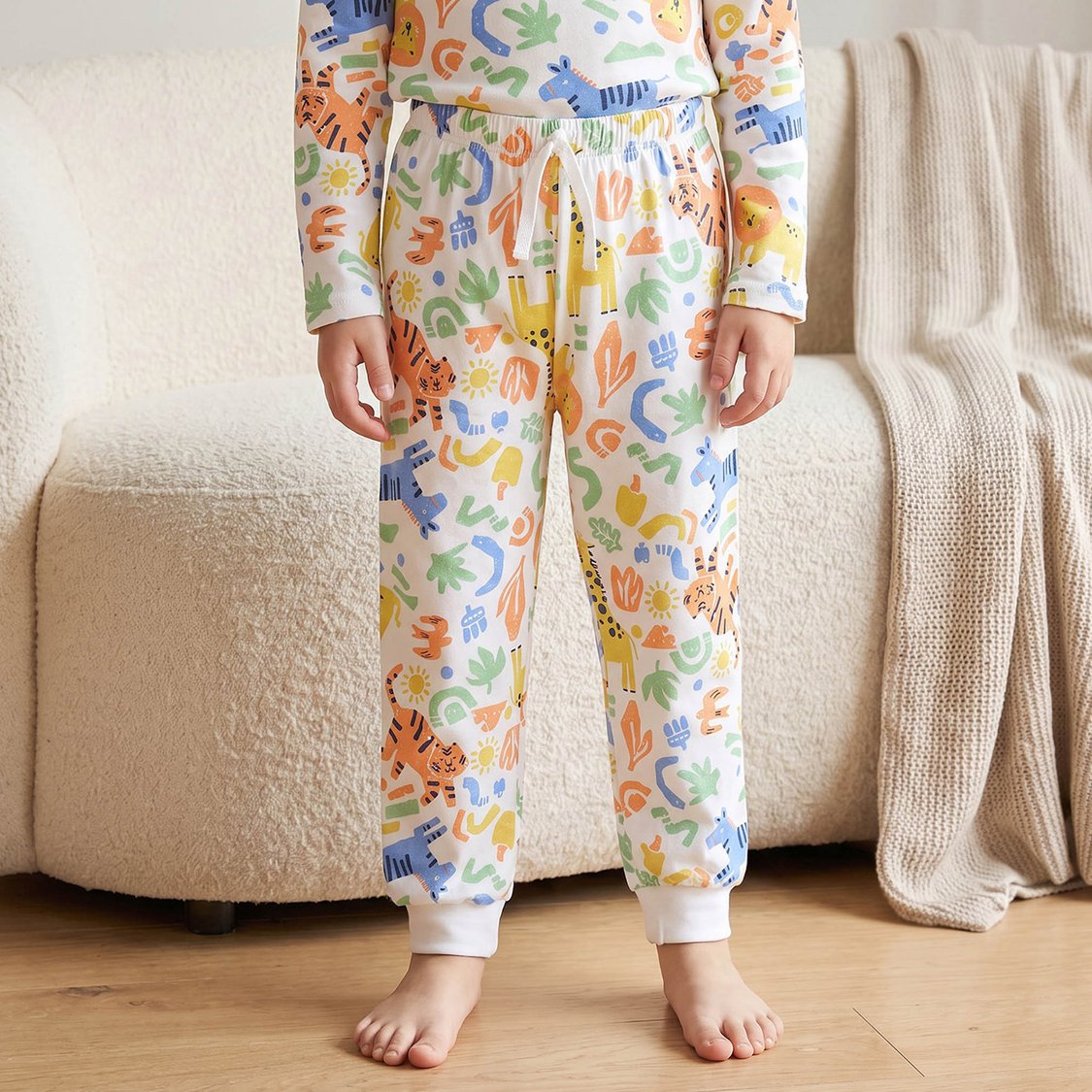 Juniors Safari Print T-shirt with Pyjama Set