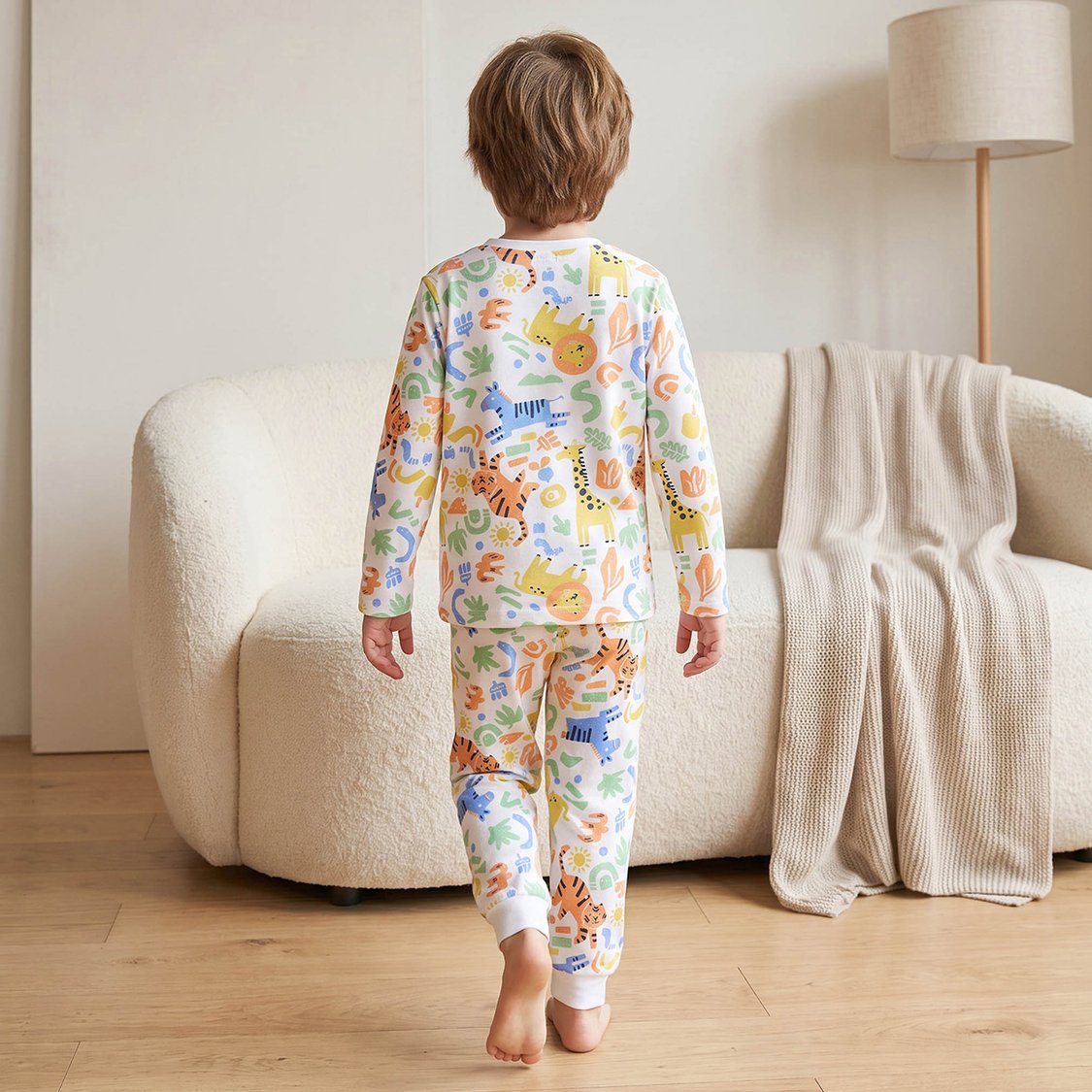 Juniors Safari Print T-shirt with Pyjama Set