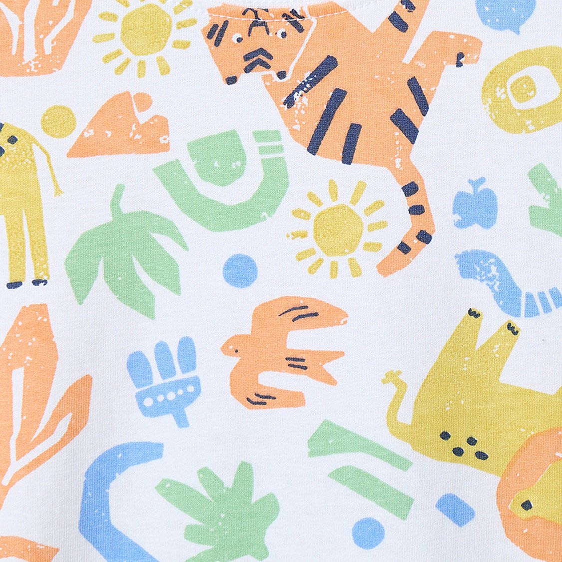 Juniors Safari Print T-shirt with Pyjama Set