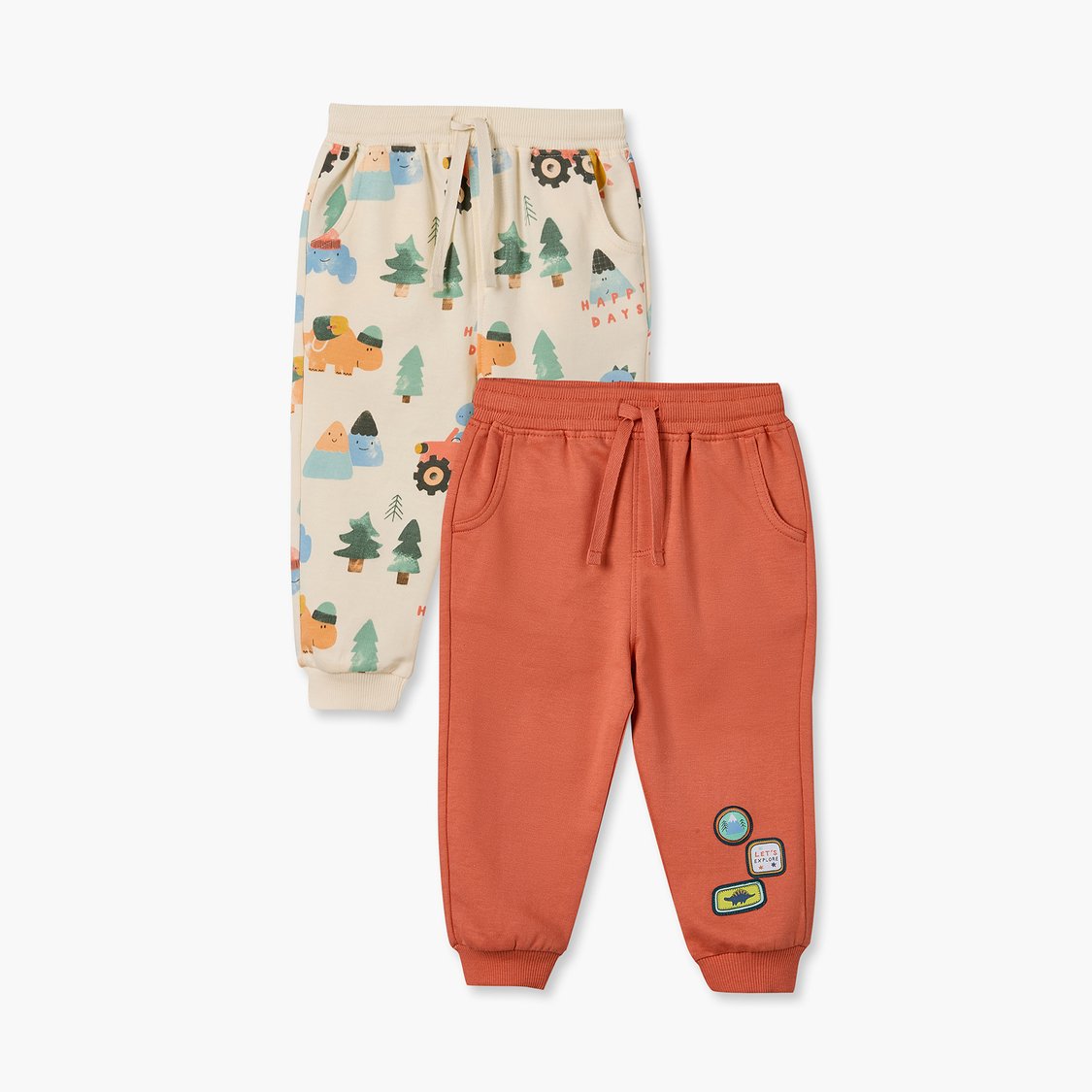 Juniors Dinosaur Print Joggers - Pack of 2