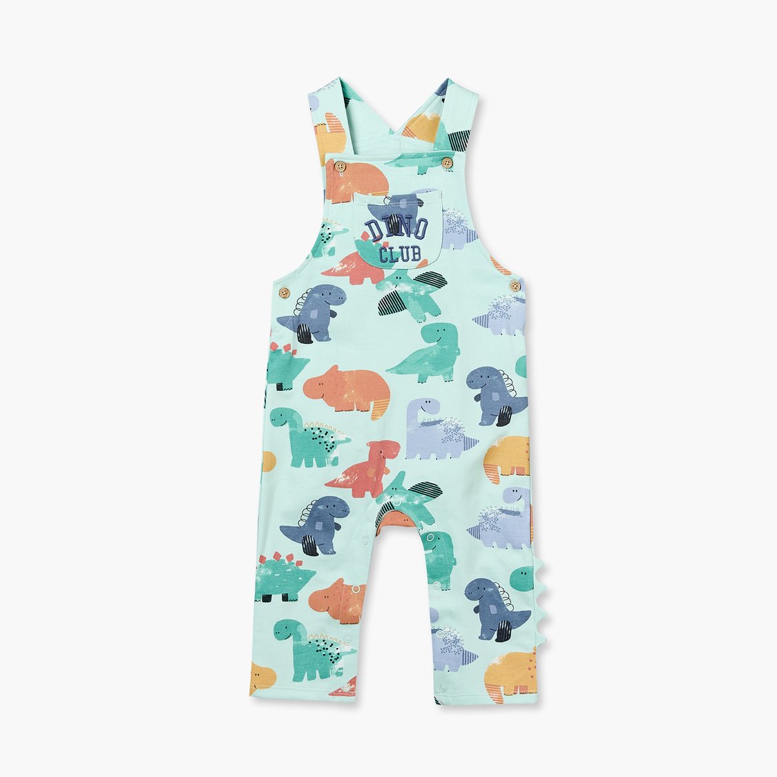 Juniors Dinosaur Print Dungaree with T-shirt