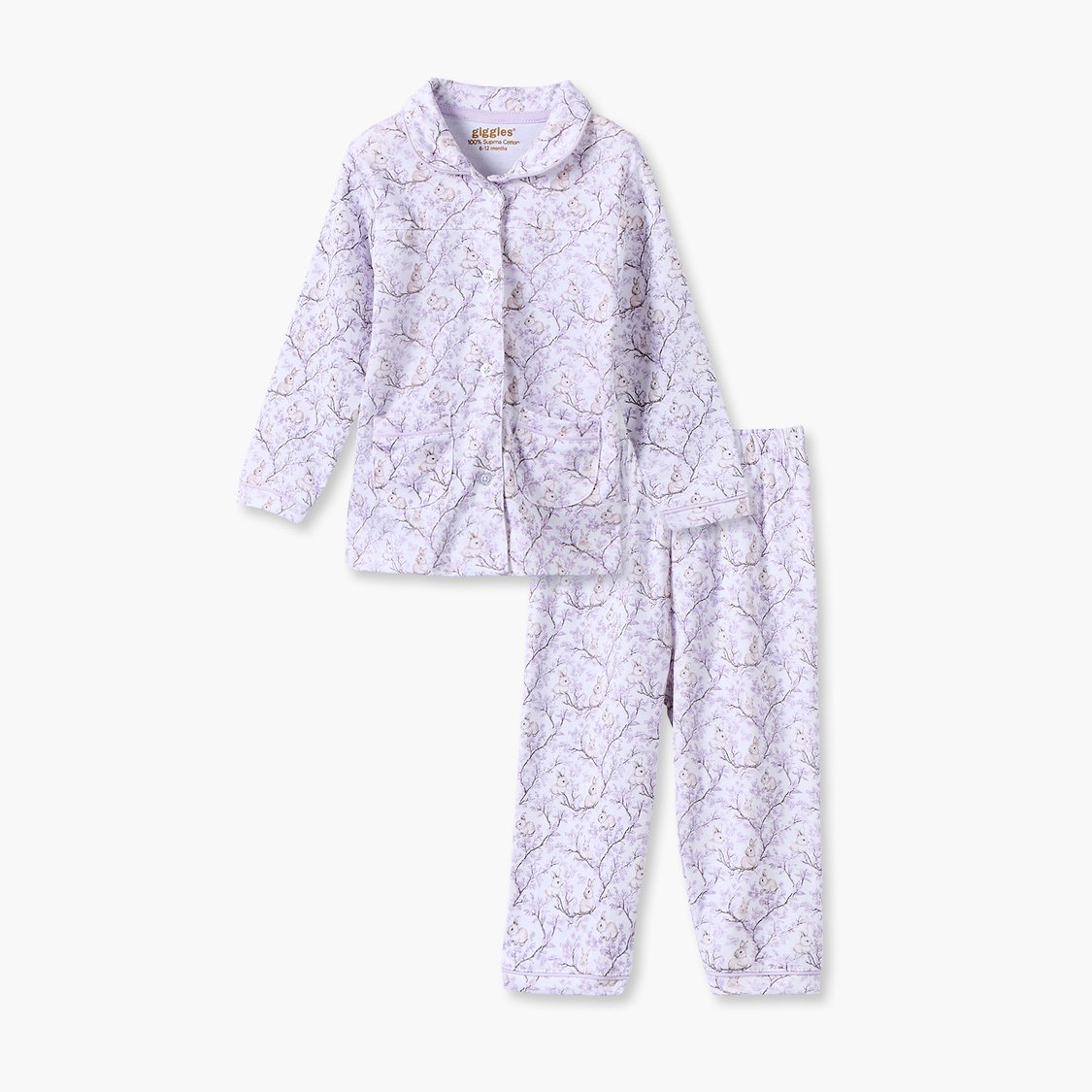 Giggles Printed Shirt with Pyjama Set