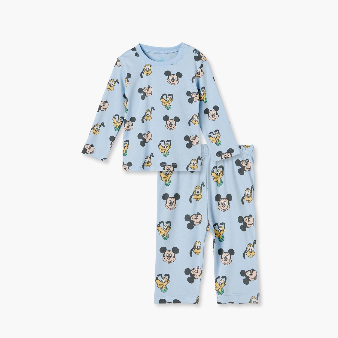 Juniors Mickey Mouse Print T-shirt and Pyjama Set