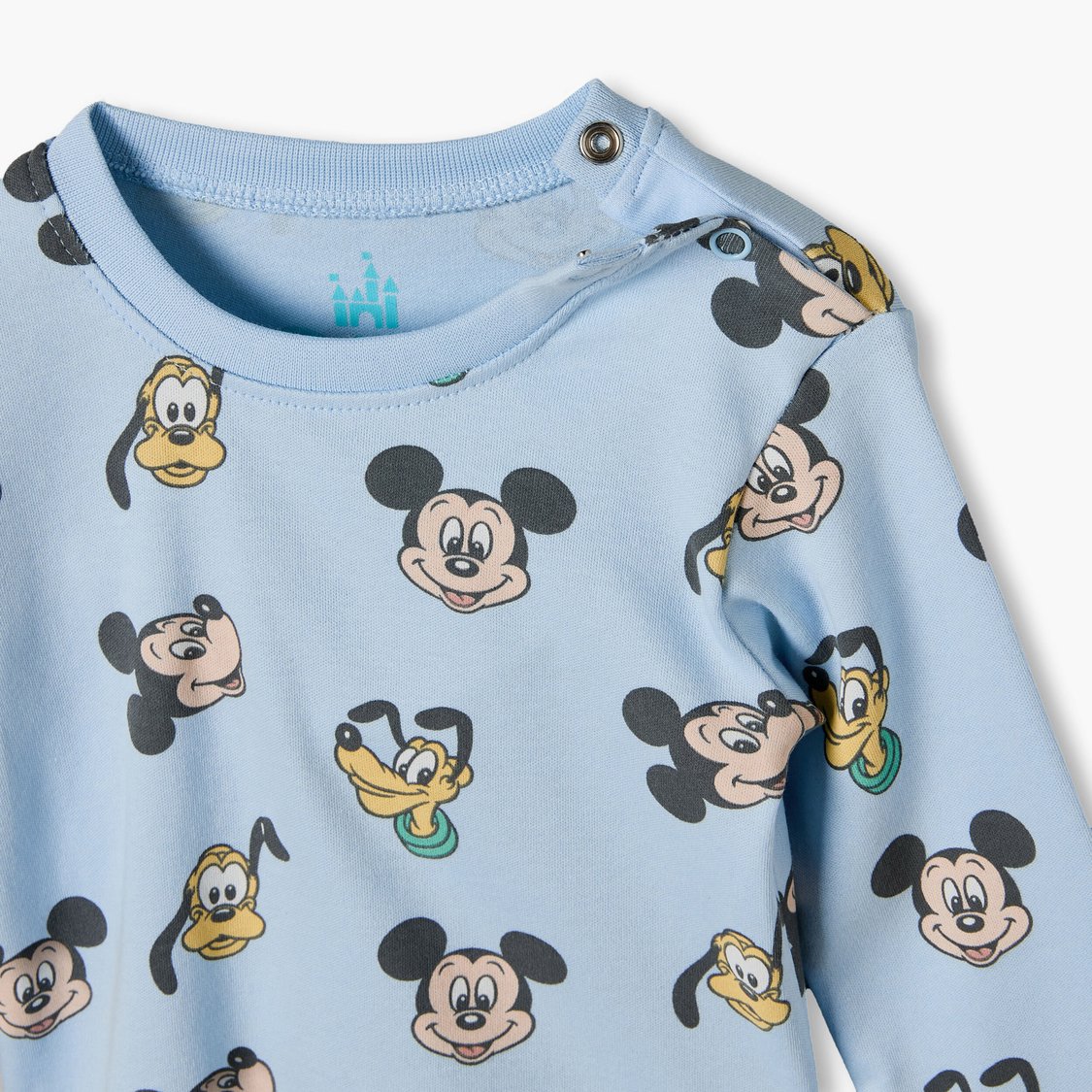 Juniors Mickey Mouse Print T-shirt and Pyjama Set