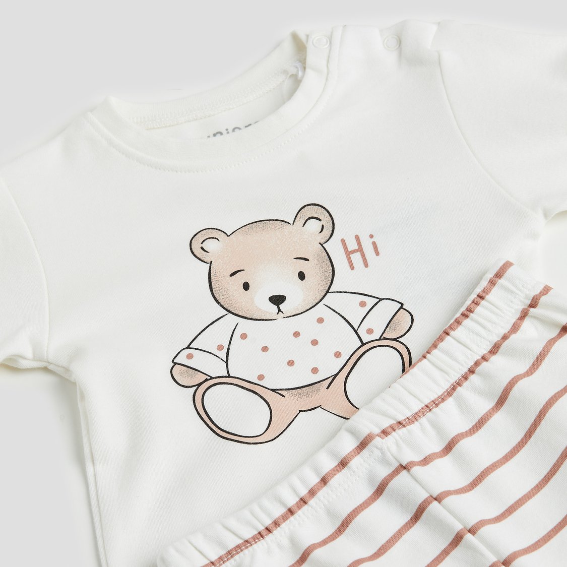 Juniors Teddy Print T-shirt and Pyjama Set