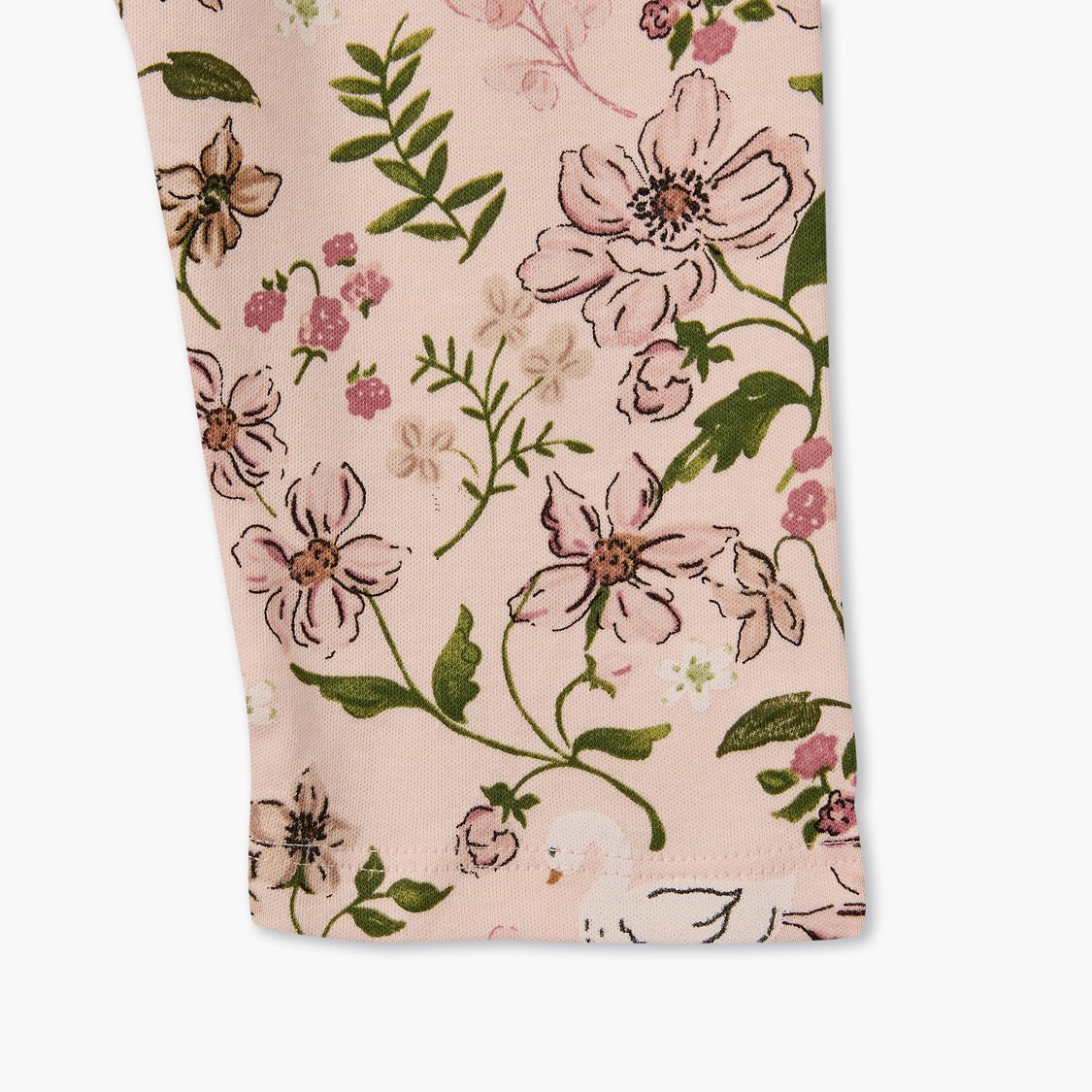Juniors Floral Print T-shirt with Pyjama Set