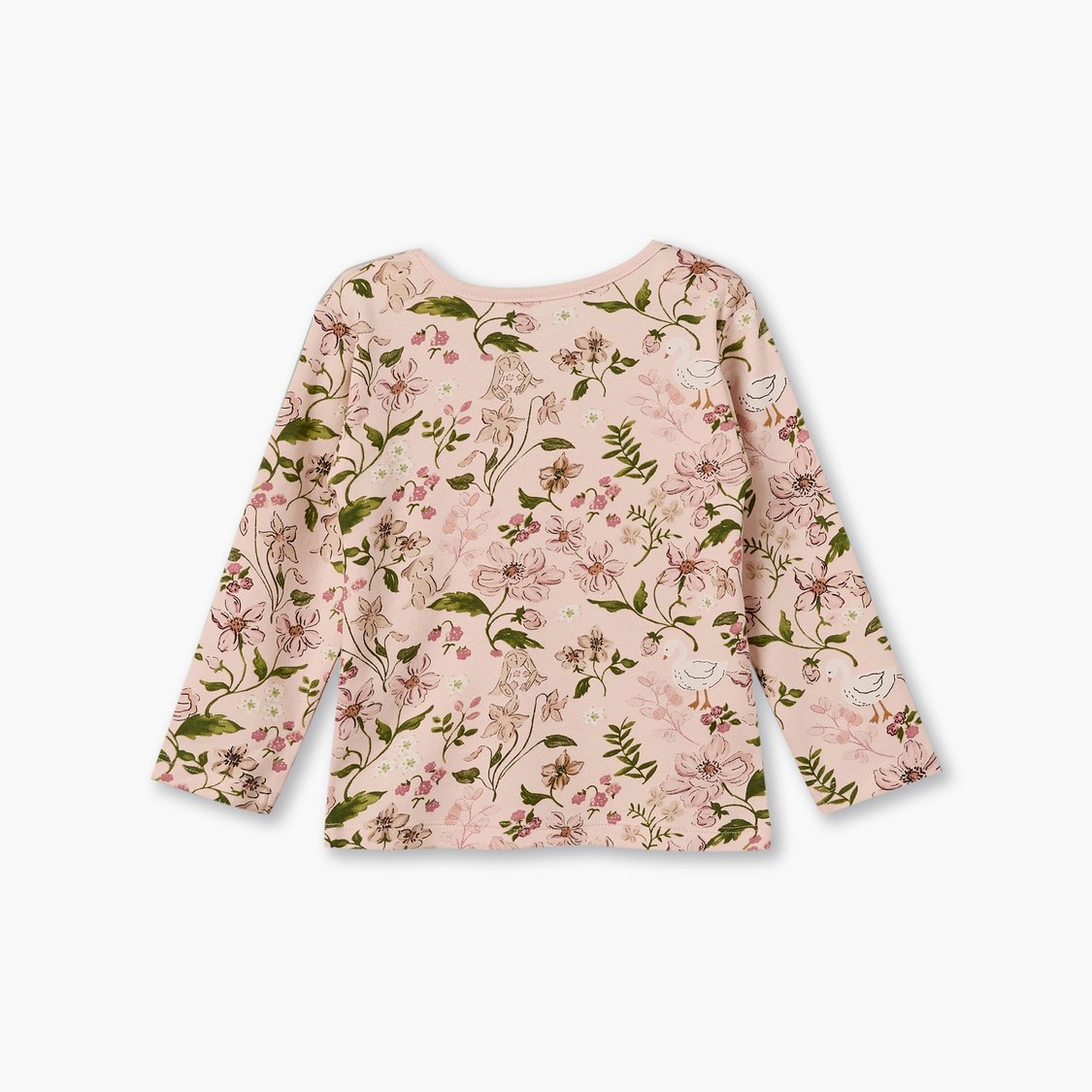 Juniors Floral Print T-shirt with Pyjama Set