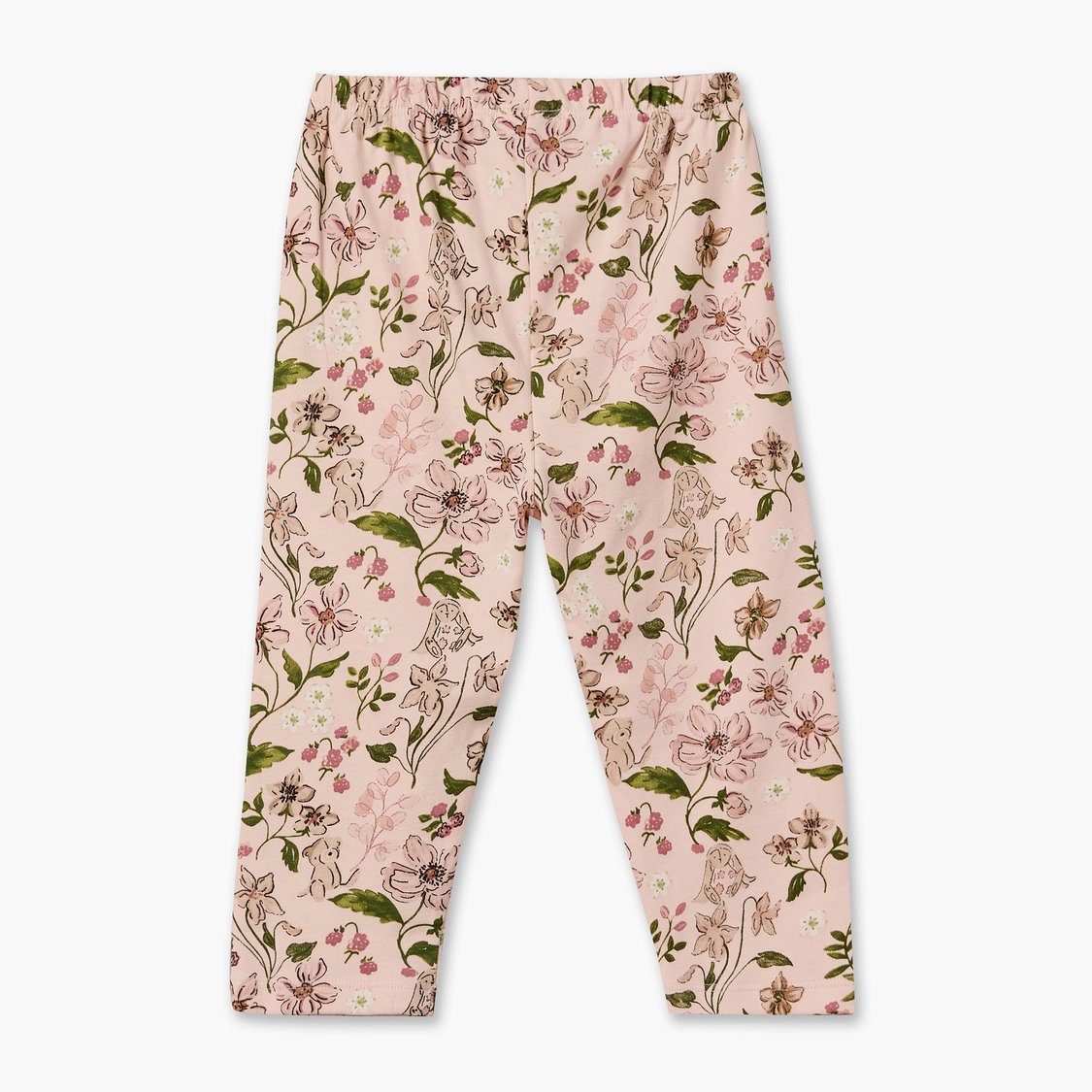 Juniors Floral Print T-shirt with Pyjama Set
