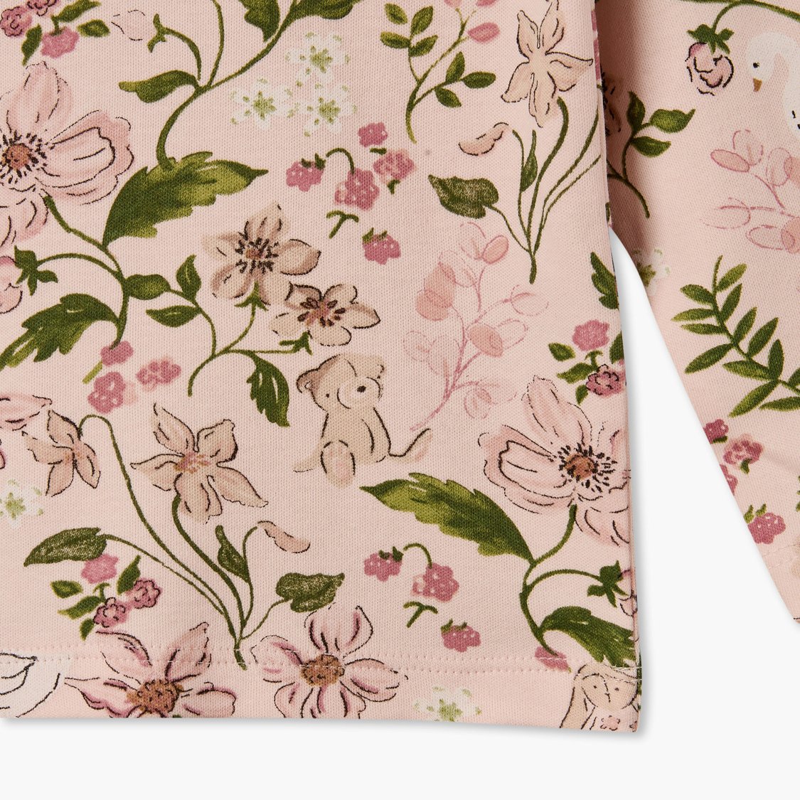 Juniors Floral Print T-shirt with Pyjama Set