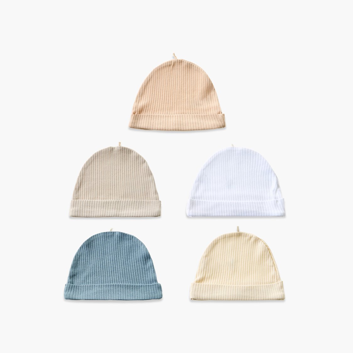 Juniors Ribbed Beanies - Pack of 5
