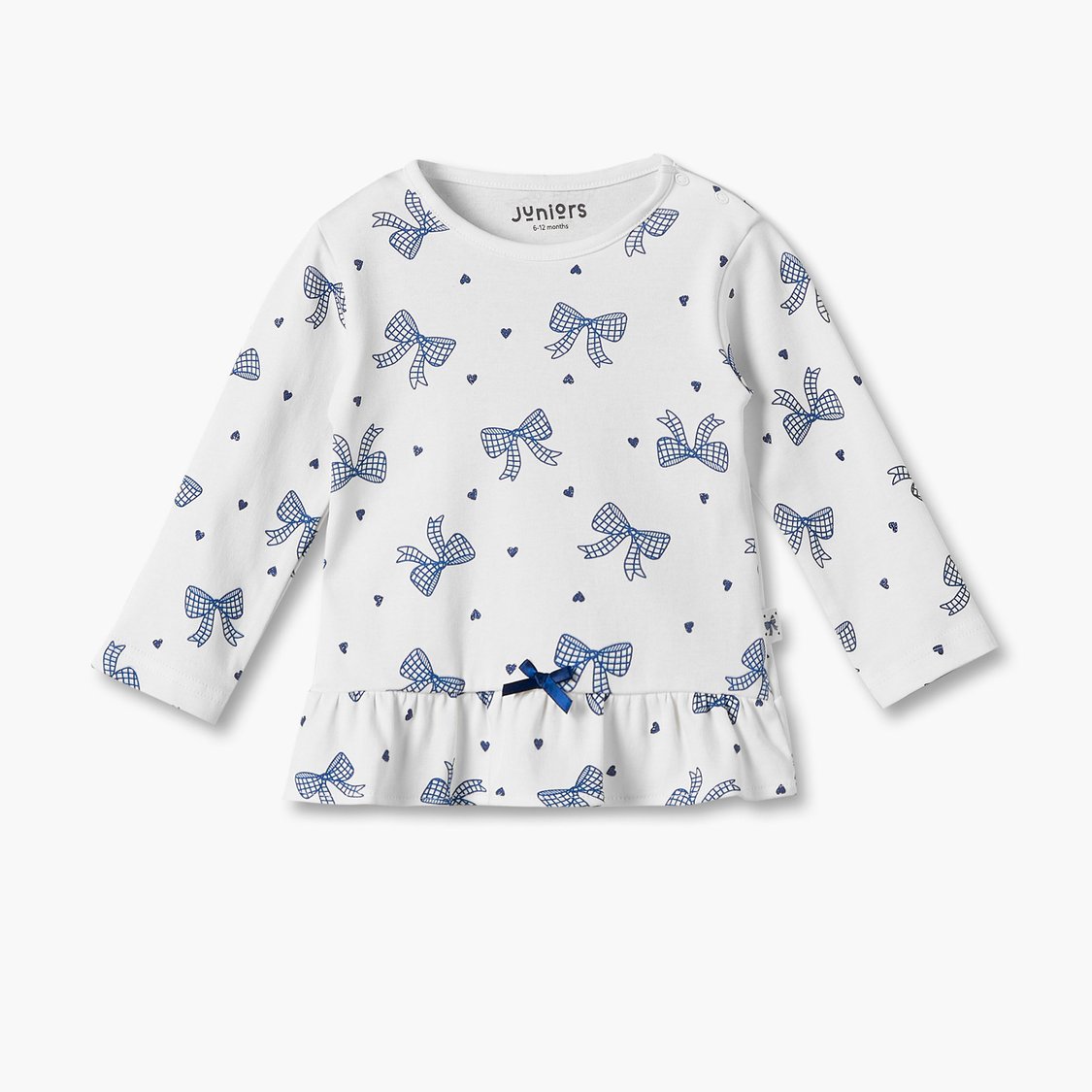 Juniors Bow Print Top and Pyjama Set