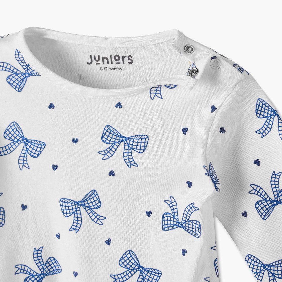 Juniors Bow Print Top and Pyjama Set