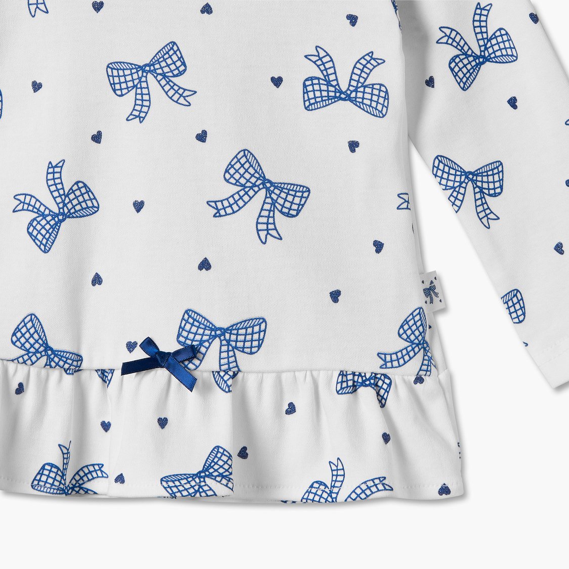 Juniors Bow Print Top and Pyjama Set