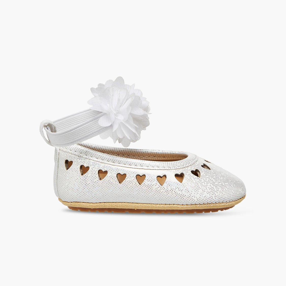 Juniors Floral Booties with Elastic Strap