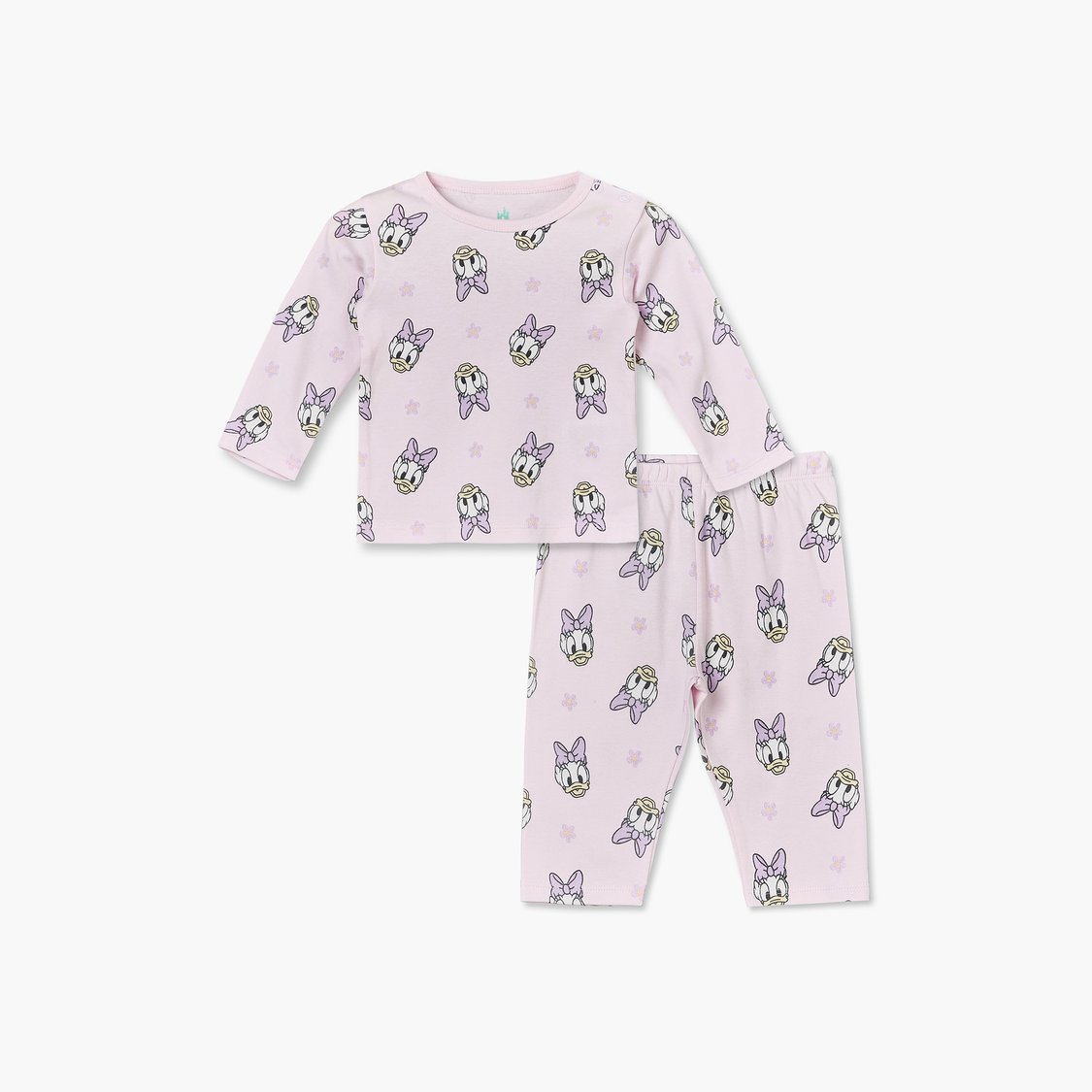 Disney Daisy Duck Print T-shirt with Pyjama Set