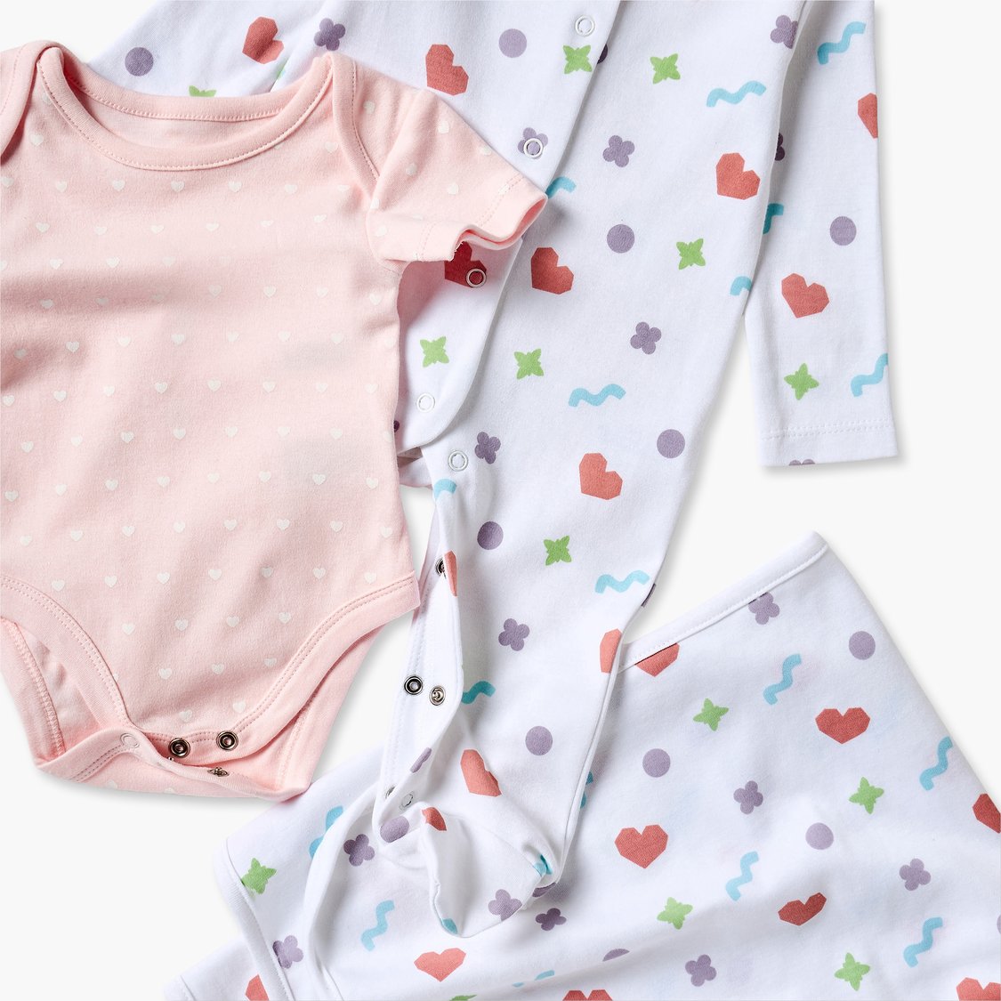 Juniors Heart Print 5-Piece Clothing Gift Set