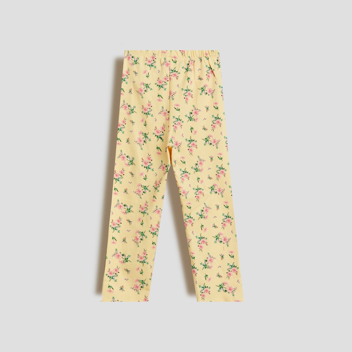 Juniors Floral Print T-shirt with Pyjama Set