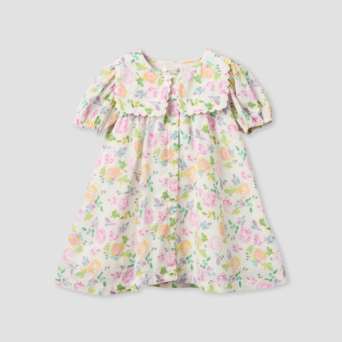 Juniors Floral Print A-Line Dress