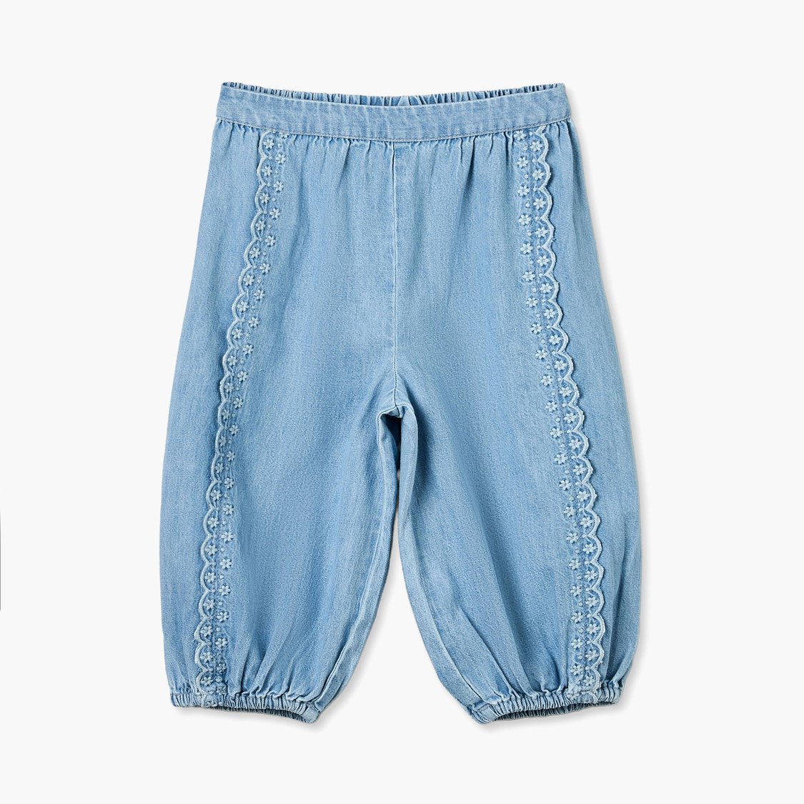 Juniors Floral Embroidered Jogger Jeans