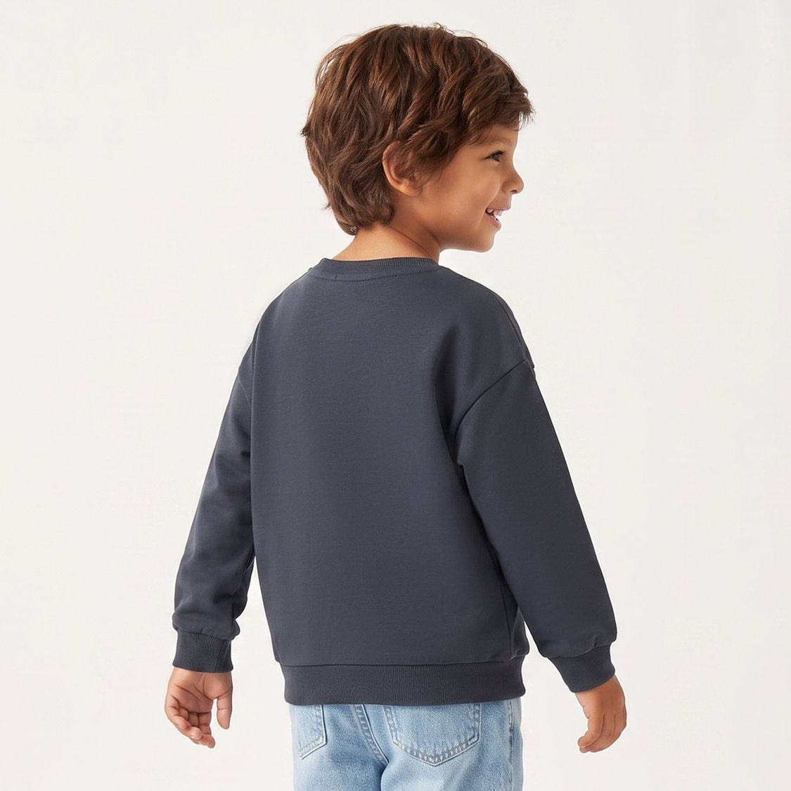 Juniors Bear Print Sweatshirt