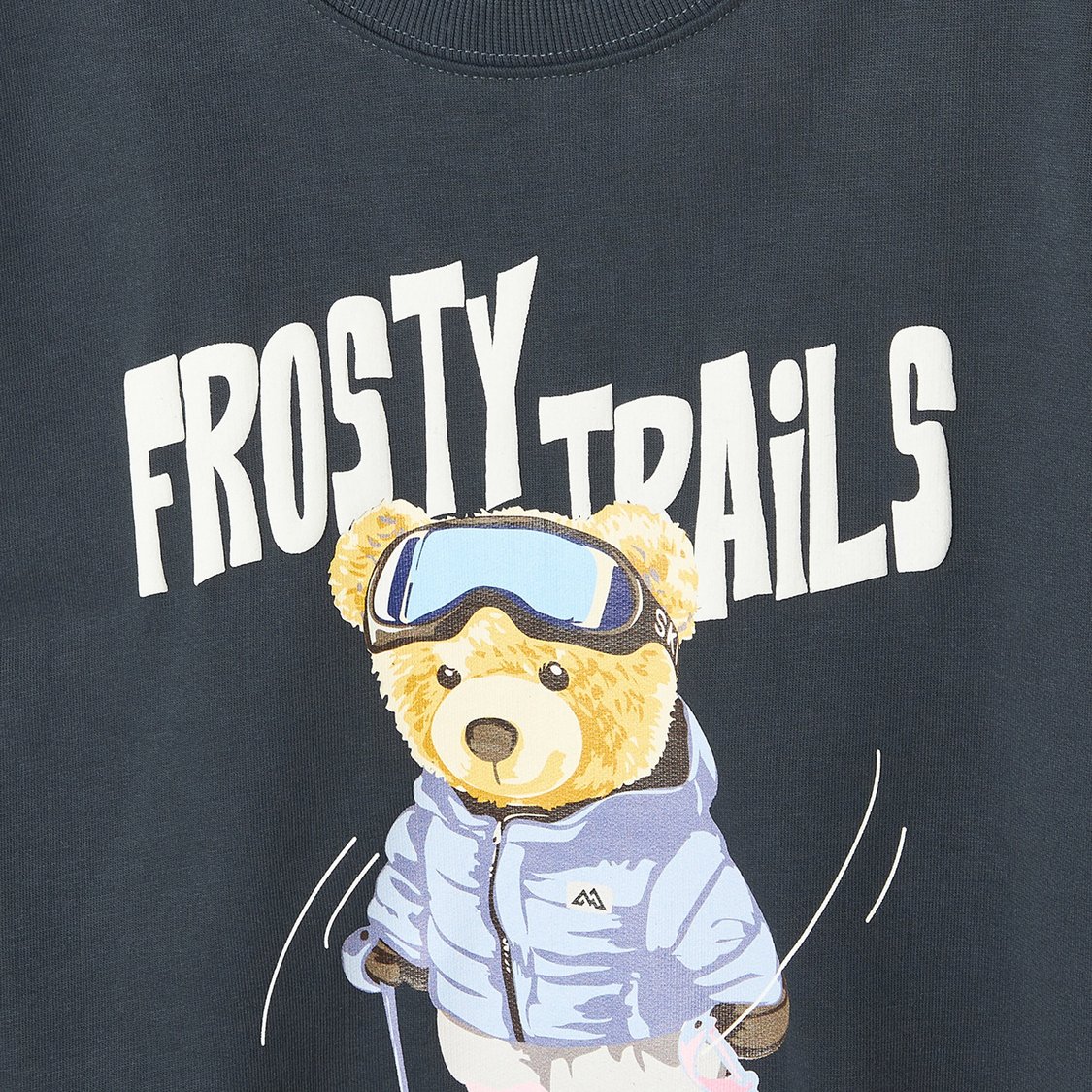 Juniors Bear Print Sweatshirt
