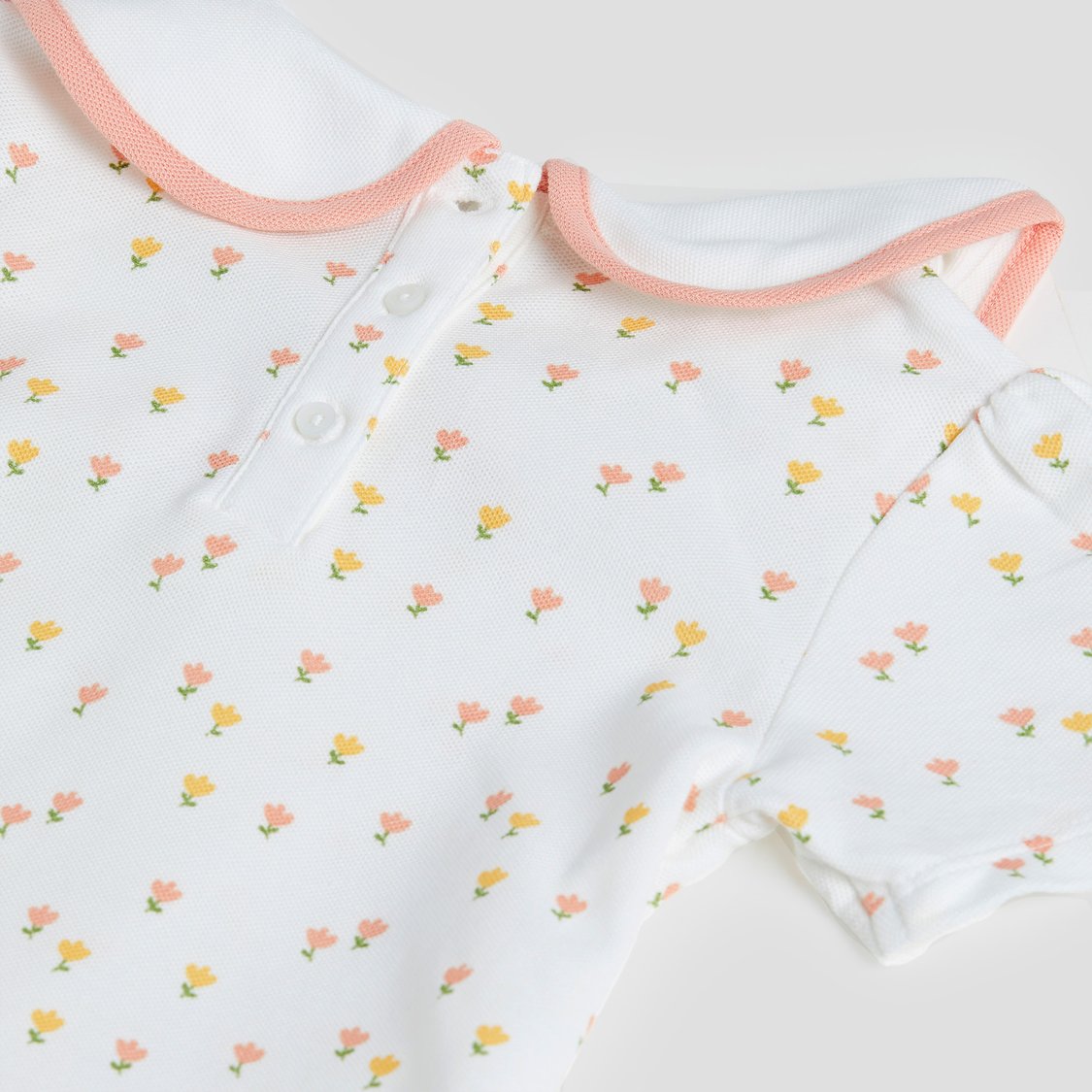 Juniors Floral Print Polo Dress