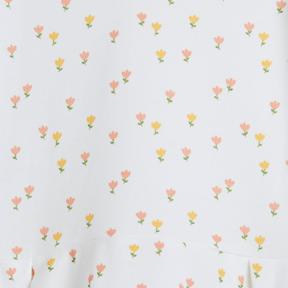 Juniors Floral Print Polo Dress