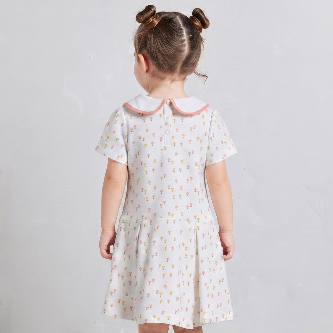 Juniors Floral Print Polo Dress