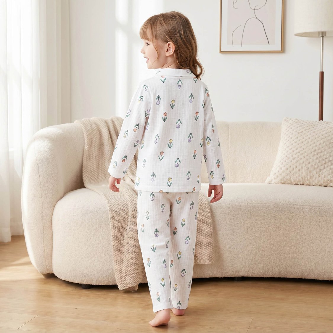 Juniors Bunny Applique Shirt with Pyjama Set