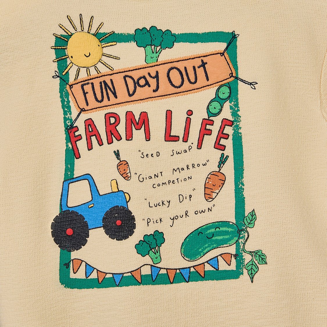 Juniors Farm Print T-shirt