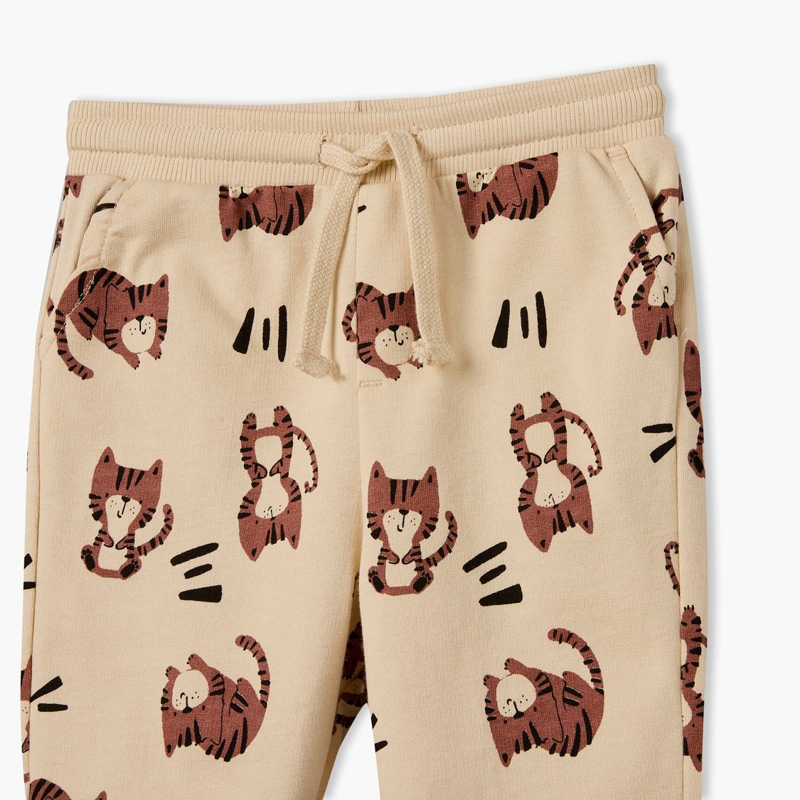 Juniors Tiger Print Sweatshirt with Joggers Set