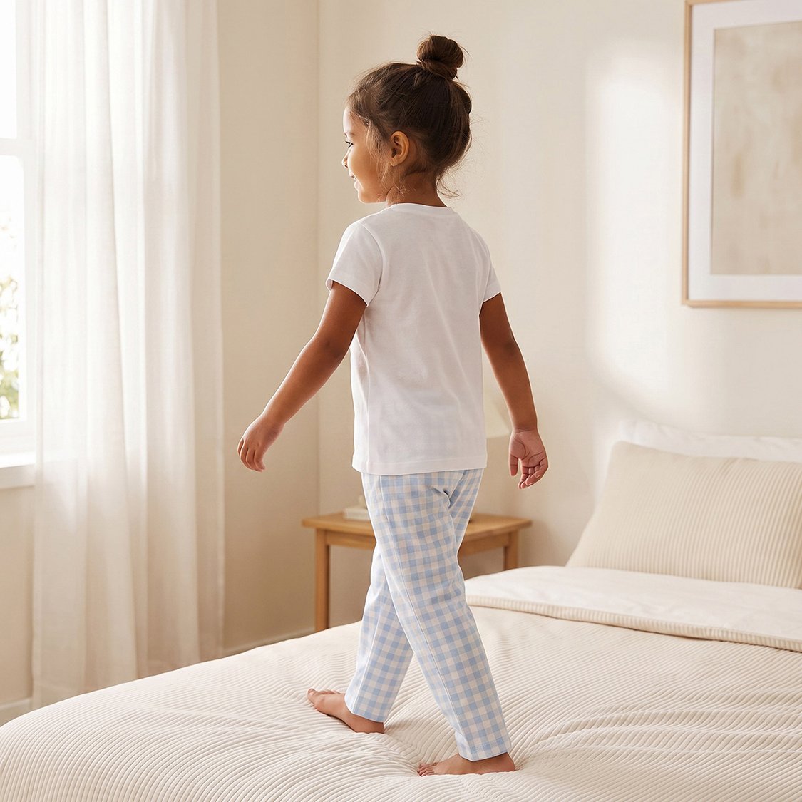 Juniors Printed T-shirt with Pyjama Set