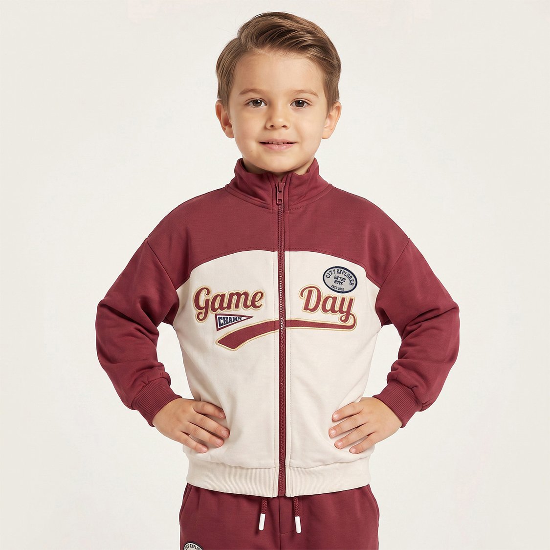 Juniors Colourblock Sweatshirt with Joggers Set