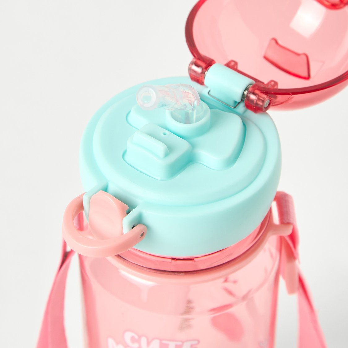 Juniors Mermaid Print Straw Water Bottle - 400 ml