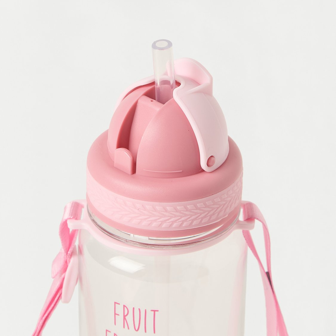 Juniors Fruit Print Flip Straw Water Bottle - 350 ml