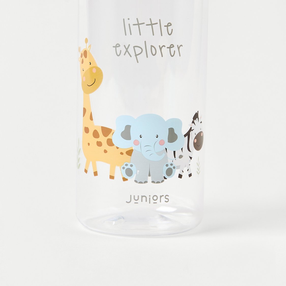 Juniors Animal Print Tritan Flip Straw Water Bottle - 350 ml