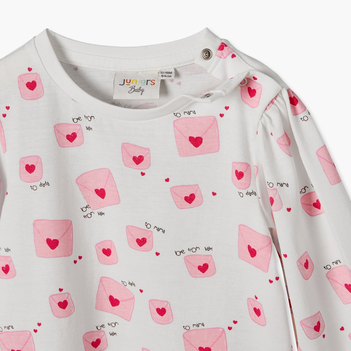 Juniors Heart Print T-shirt